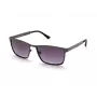 KENNETH COLE MAN KC1329-5709B Taisnstūra saulesbrilles - Spīdīgs melns rāmis, dūmu lēcas, 57 mm