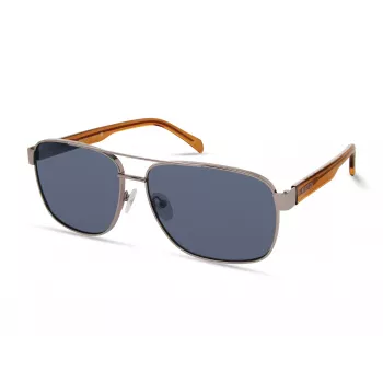 KENNETH COLE MAN KC2987-6310V Taisnstūra saulesbrilles - Melns acetāta rāmis, dūmu pelēkas polikarbonāta lēcas, UV400 aizsardzība, 63/15/140 mm