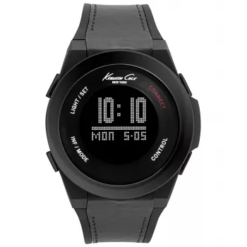 KENNETH COLE Vīriešu automātiskais skeleta pulkstenis 10022805 47mm melna āda