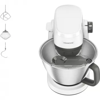 KENWOOD Multi-Tasker KHC30.000WH Virtuves iekārta (Pelēka/Balta, 1000 W, 4.3 L Bļoda)