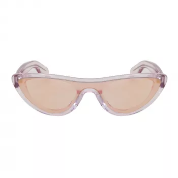 KENZO KZ40007I-72Z Sieviešu kaķacs formas saulesbrilles, spīdīgs rožu zelts, brūns gradients