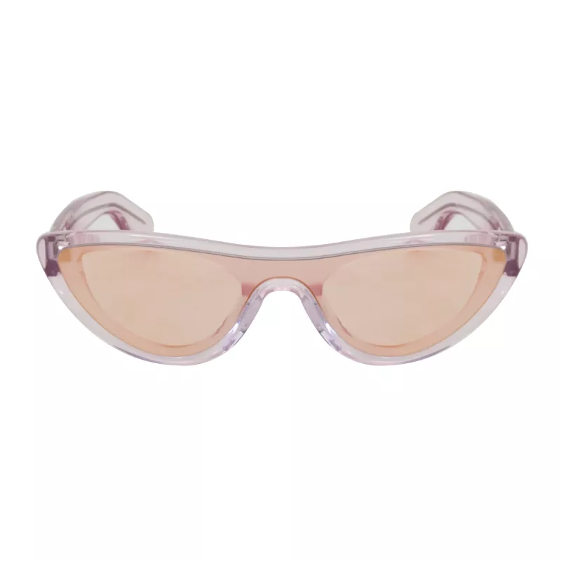 KENZO KZ40007I-72Z Sieviešu kaķacs formas saulesbrilles, spīdīgs rožu zelts, brūns gradients