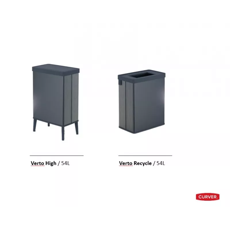 KETER Curver Waste Bin Verto High 54L Pearl Gray