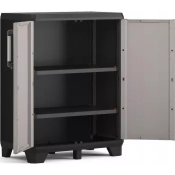 KETER LOW CABINET PRO 68x39x90cm Melns/Pelēks