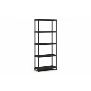 KETER Plastic Bookcase 5 Shelves 80 x 40 x 187 cm Grey/Black