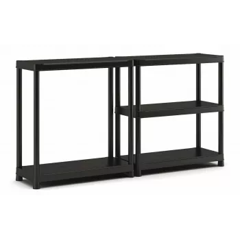 KETER Plastmasas grāmatplaukts 5 plaukti 90 x 45 x 182 cm Melns