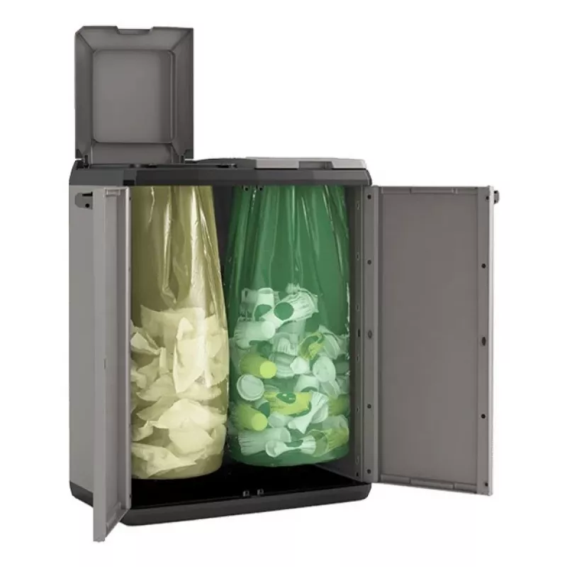 Keter Split Basic 220 L Taisnstūra plastmasas pelēks dārza glabāšanas kaste