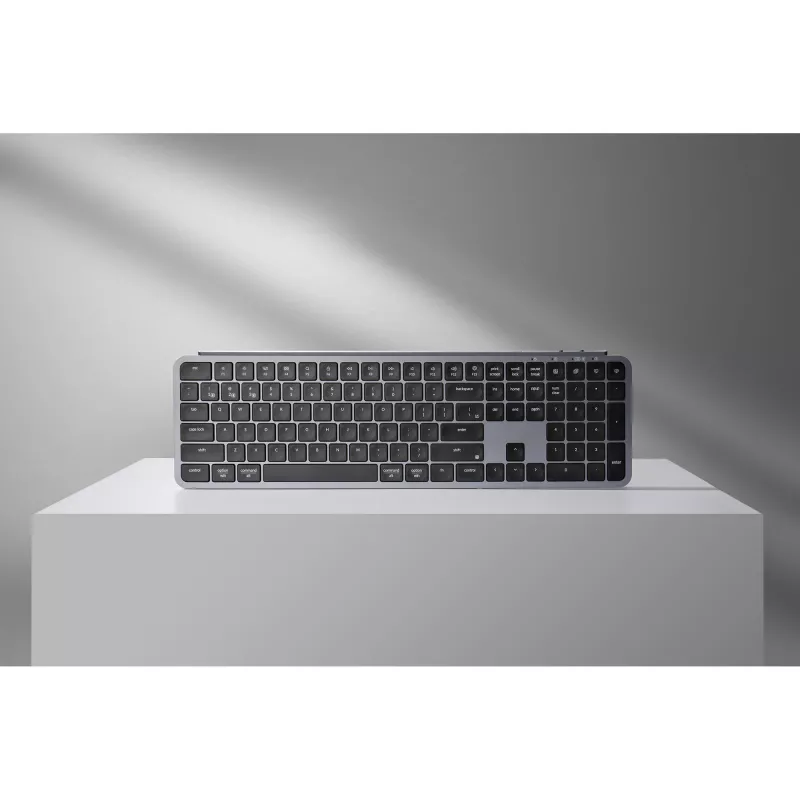 KEYCHRON B6 Pro Low-Profile Wireless Mechanical Keyboard (Grey/Black, German Layout, Scissor Switch)