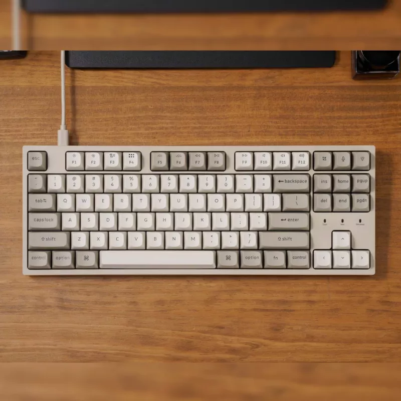 Keychron C1 Pro 8K 80% Super Red Hot-swappable RGB vadu mehāniskā tastatūra