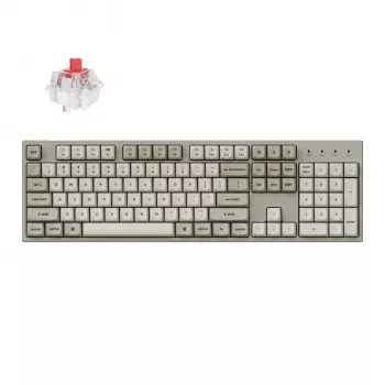 Keychron C2 Pro 100% 8K Super Red Switch Hot-Swap RGB vadu pielāgojama mehāniskā tastatūra