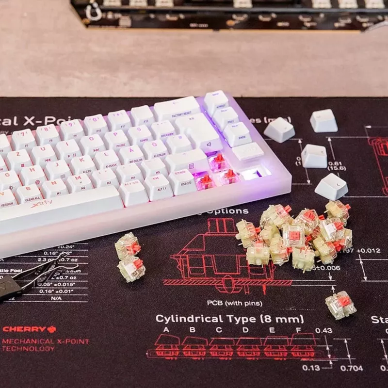 Keychron CHERRY MX2A Silent Red slēdžu komplekts (35 gab.)