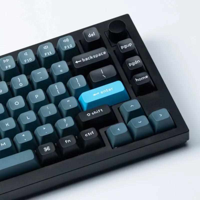 Keychron Double Shot KSA PBT taustiņu komplekts - tumši pelēks/pelēks/zils (137 taustiņi)