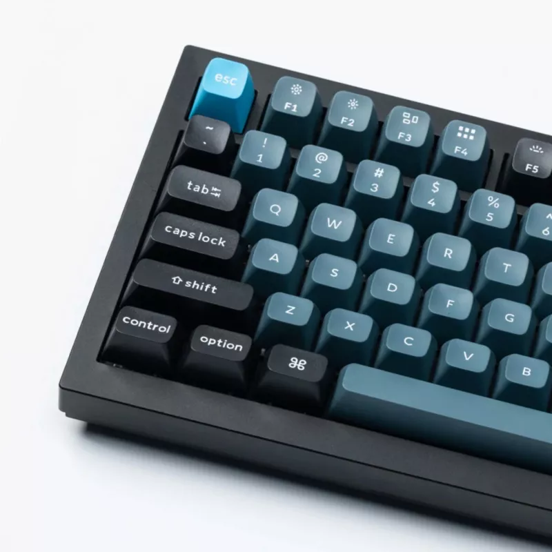 Keychron Double Shot KSA PBT taustiņu komplekts - tumši pelēks/pelēks/zils (137 taustiņi)