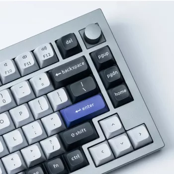 Keychron Double Shot KSA PBT taustiņu komplekts - tumši pelēks/balts dūmakains (137 taustiņi, MX stila, ANSI)