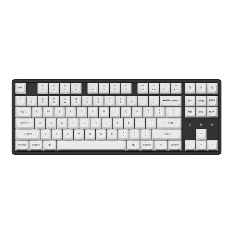 Keychron Double Shot PBT OSA pilns taustiņu komplekts - Melns/Balts
