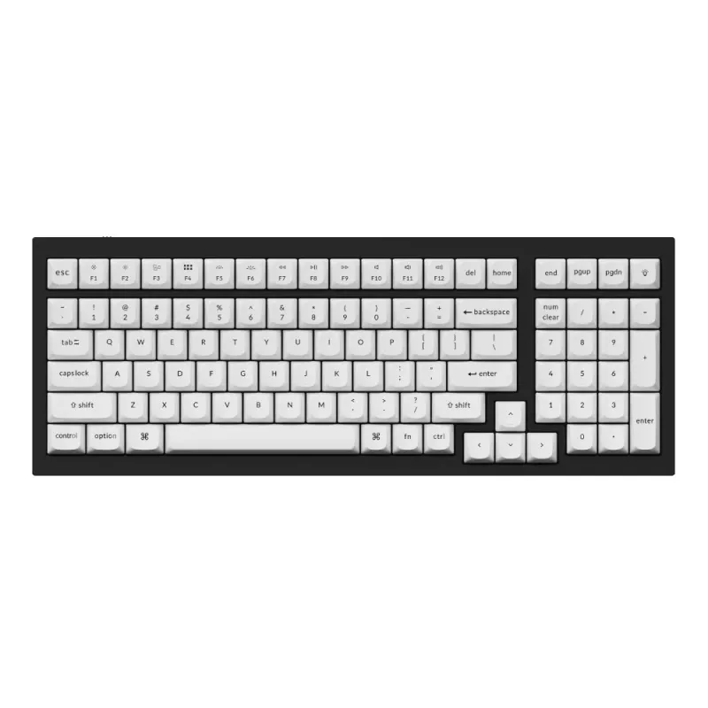Keychron Double Shot PBT OSA pilns taustiņu komplekts - Melns/Balts