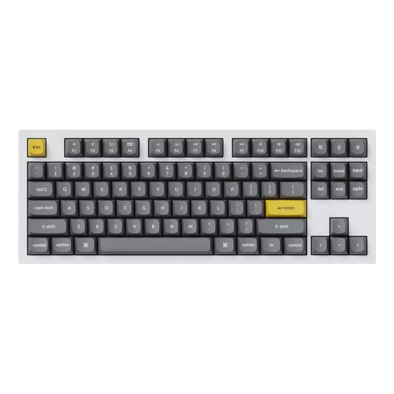 Keychron Double Shot PBT OSA pilns taustiņu komplekts – tumši pelēks (140 taustiņi, MX stils)