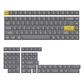 Keychron Double Shot PBT OSA pilns taustiņu komplekts – tumši pelēks (140 taustiņi, MX stils)