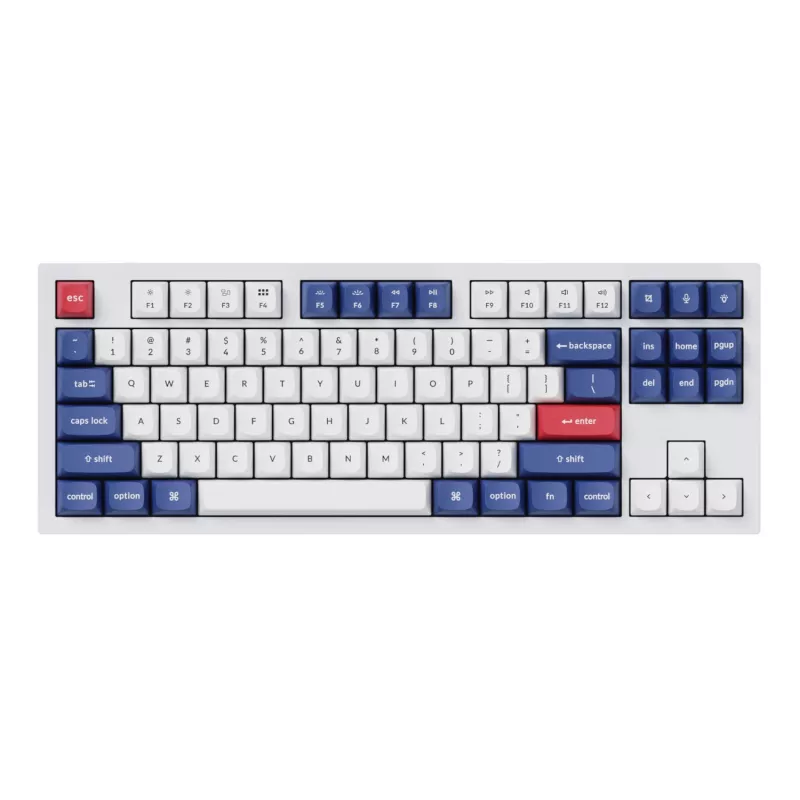 Keychron Double-Shot PBT OSA taustiņu komplekts - zils un balts | 137 taustiņi | MX stils | ANSI US