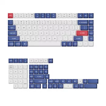 Keychron Double-Shot PBT OSA taustiņu komplekts - zils un balts | 137 taustiņi | MX stils | ANSI US