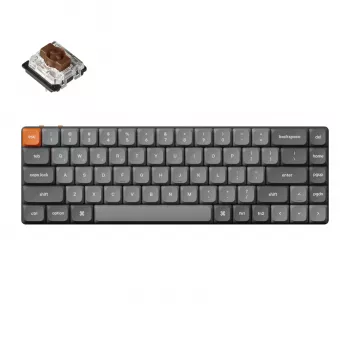 Keychron K7 Max QMK/VIA 65% bezvadu pielāgojama mehāniskā tastatūra | Brūnie slēdži