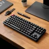 Keychron K8 QMK 80% TKL bezvadu mehāniskā tastatūra V2 ar sarkanajiem slēdžiem - melna