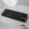 Keychron K8 QMK 80% TKL bezvadu mehāniskā tastatūra V2 ar sarkanajiem slēdžiem - melna