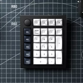 Keychron Q0 Max QMK Gateron Jupiter Red RGB bezvadu pielāgojama ciparu tastatūra Carbon Black