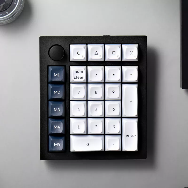 Keychron Q0 Max QMK Gateron Jupiter Red RGB bezvadu pielāgojama ciparu tastatūra Carbon Black