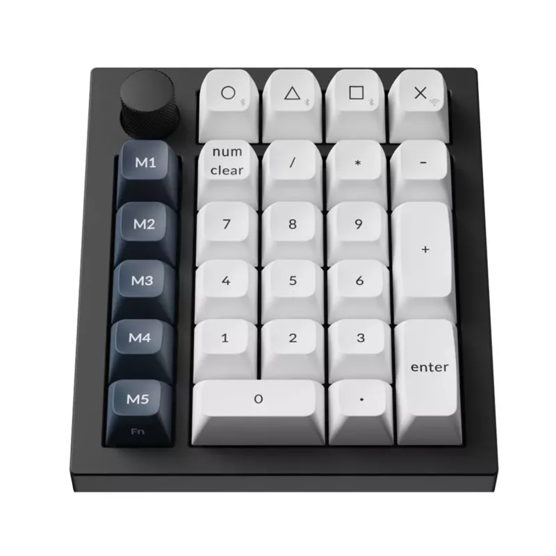 Keychron Q0 Max QMK Gateron Jupiter Red RGB bezvadu pielāgojama ciparu tastatūra Carbon Black