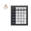 Keychron Q0 Max QMK Gateron Jupiter Red RGB bezvadu pielāgojama ciparu tastatūra Carbon Black
