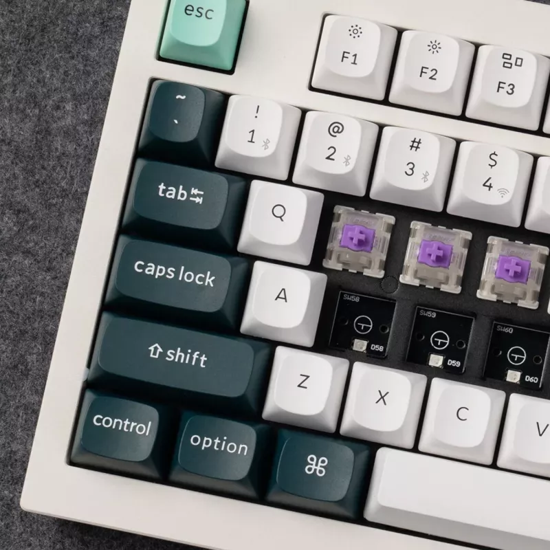 Keychron Q3 HE QMK 80% bezvadu pielāgojama mehāniskā tastatūra (Nebula Switch) - Shell White