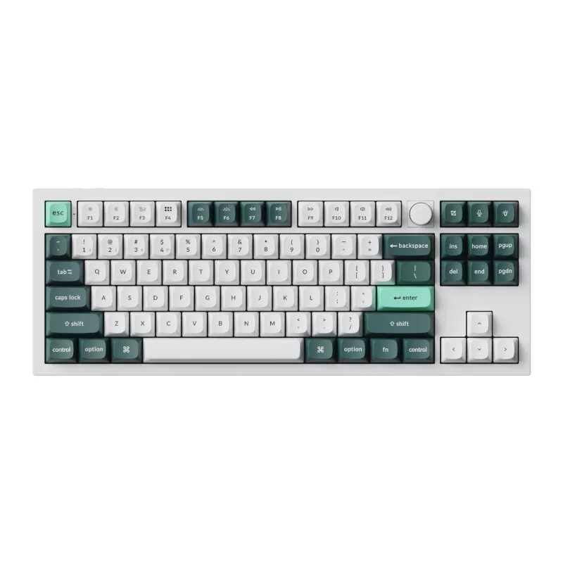 Keychron Q3 HE QMK 80% bezvadu pielāgojama mehāniskā tastatūra (Nebula Switch) - Shell White