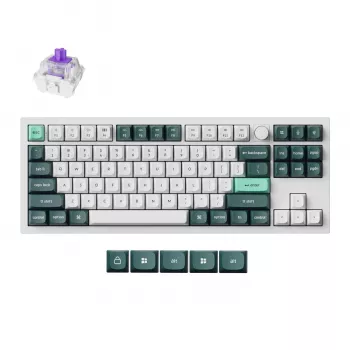 Keychron Q3 HE QMK 80% bezvadu pielāgojama mehāniskā tastatūra (Nebula Switch) - Shell White