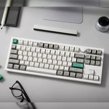 Keychron Q3 Max 80% pilnībā samontēta tastatūra ar pogu, sarkanie slēdži, Hot-Swap Gateron Jupiter RGB bezvadu tastatūra - Shell White