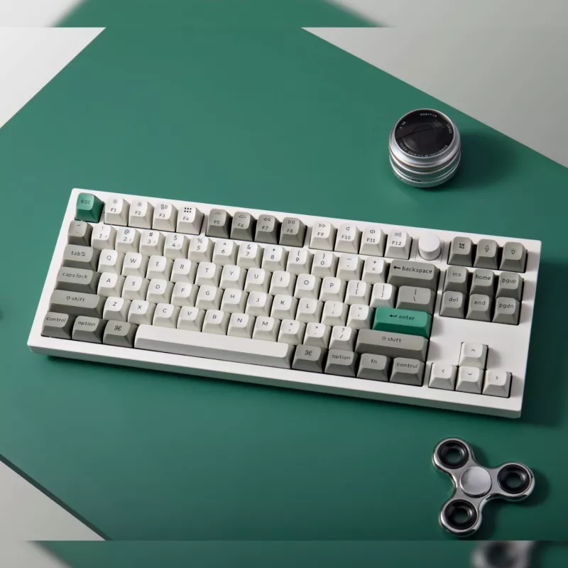 Keychron Q3 Max 80% pilnībā samontēta tastatūra ar pogu, sarkanie slēdži, Hot-Swap Gateron Jupiter RGB bezvadu tastatūra - Shell White