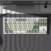 Keychron Q3 Max 80% pilnībā samontēta tastatūra ar pogu, sarkanie slēdži, Hot-Swap Gateron Jupiter RGB bezvadu tastatūra - Shell White