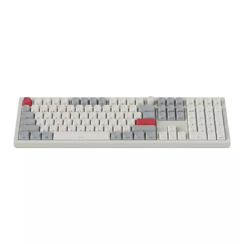 Keychron Q6 Max QMK/VIA bezvadu pielāgojama mehāniskā tastatūra OSA Gateron Red Jupiter slēdži - Shell White