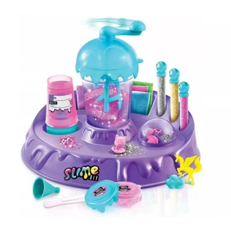 Kiddyz DIY Slime Factory: Liels komplekts ar mirdzumiem un figūriņām gļotu veidošanai
