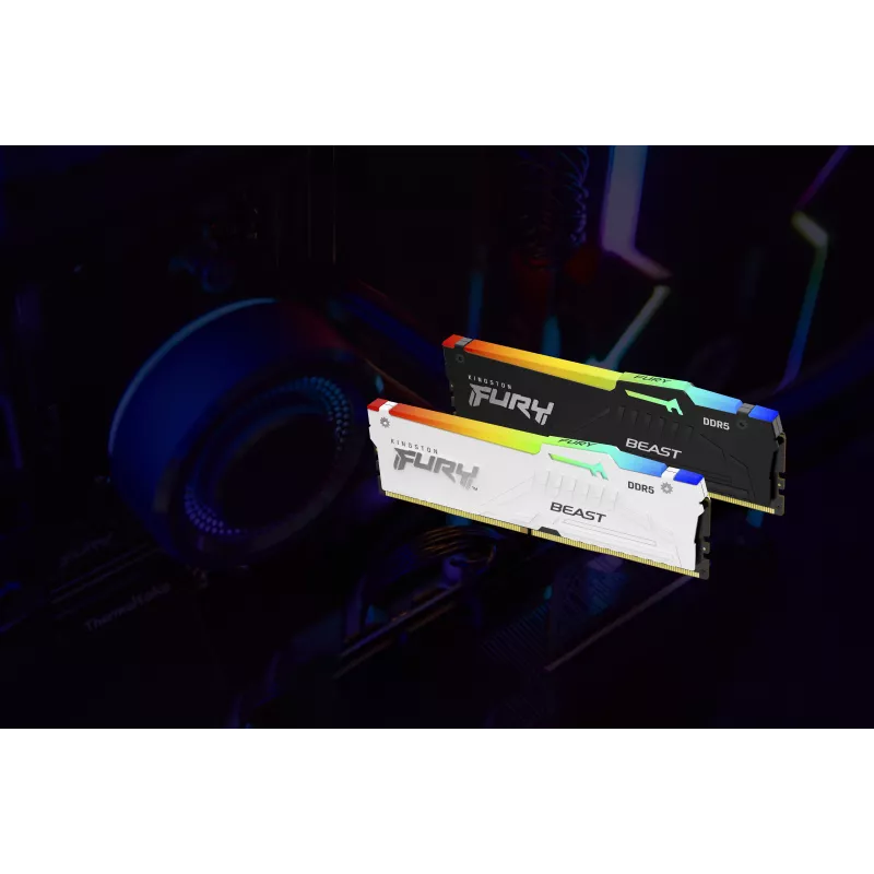 Kingston FURY Beast White RGB EXPO 32GB DDR5-6400 CL32 DIMM atmiņas modulis