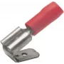 Klauke 720AZ plakanais kontaktligzdas savienotājs ar atzaru, mēlītes platums 6,3 mm, mēlītes biezums 0,8 mm, 180°, presēšana, 0,5-1,5 mm², neizolēts