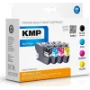 KMP B100V Pārlādēta tintes kasetņu komplekts Brother LC-3213 - Melna, Ciāna, Fuksīna, Dzeltena (4 iepakojums, 4x400 lapas)