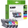 KMP B100V Pārlādēta tintes kasetņu komplekts Brother LC-3213 - Melna, Ciāna, Fuksīna, Dzeltena (4 iepakojums, 4x400 lapas)