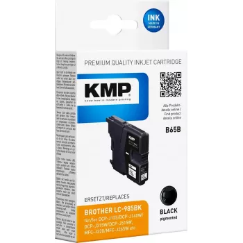 KMP B65B pārstrādāta melna tintes kasetne Brother LC985BK (6,2 ml) 1523,4001
