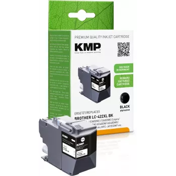 KMP Kasetne Brother MFC-J5340DW LC422XLBK Melna 3000L 66ml Pārražota