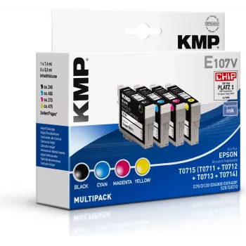 KMP E107V saderīga tintes kasetne Multipack Black/Cyan/Magenta/Yellow priekš Epson T0715