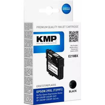 KMP E218BX melna saderīga augstas ietilpības tintes kasetne Epson Expression Home XP-235, XP-245, XP-247, XP-332, XP-335, XP-342, XP-345, XP-432, XP-435, XP-442, XP-445 (aizstāj T2991, 11,3 ml, 470 lappuses) 1632,4001
