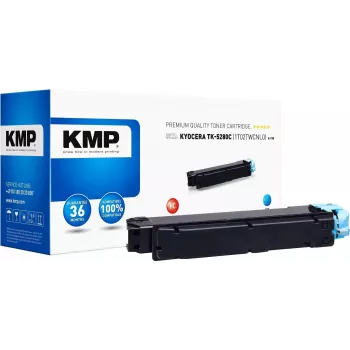 KMP K-T90 - 200 g - High Yield - Cyan - Saderīga tonera kasetne (aizstāj Kyocera TK-5280C) printeriem Kyocera ECOSYS M6235cidn, M6235CIDN/KL3, M6635cidn, M6635CIDN/KL3, P6235cdn, P6235CDN/KL3