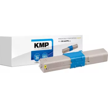 KMP O-T30 saderīga tonera kasetne dzeltena OKI (aizstāj OKI 44469704)