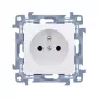 KONTAK-SIMON Simon 10 balta 1 moduļa Schuko kontaktligzda ar zemējumu, ātrā savienojuma, 16A 250V
